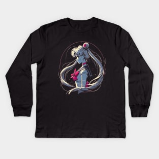 Sailor Moon (Negative Art) Kids Long Sleeve T-Shirt